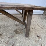 Pair of solid wood farmhouse benches 220cm for rustic farmhouse table.