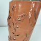 Stoneware vase signed LM, organic style, 70s/90s