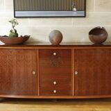 Rosewood and rosewood sideboard in the style of Jules Leleu