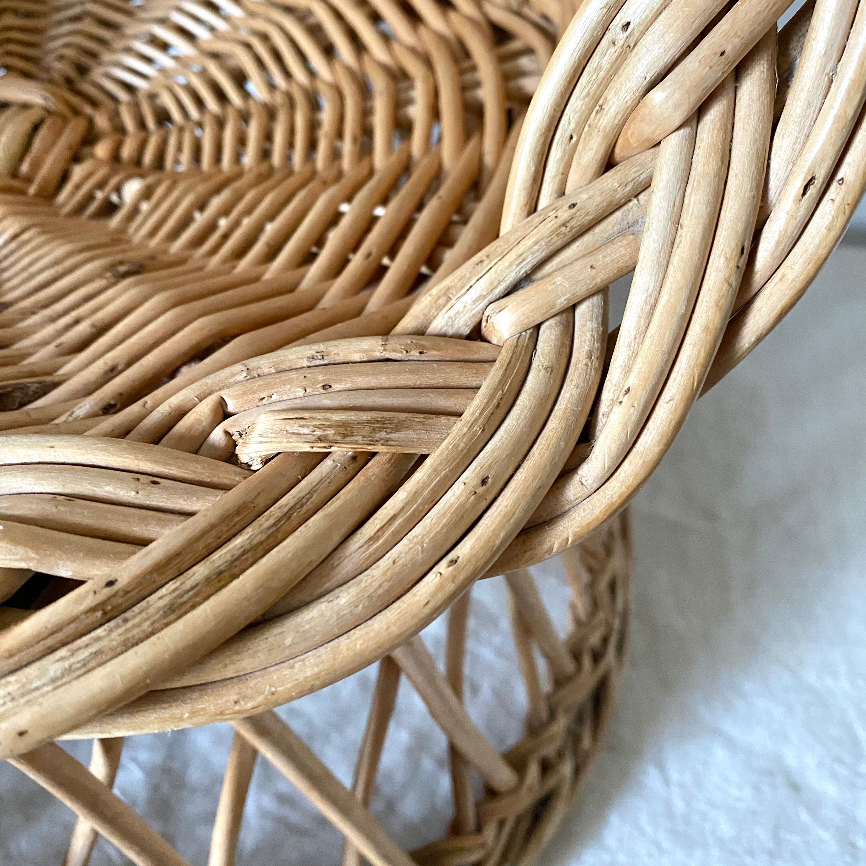 Vintage rattan armchair for children