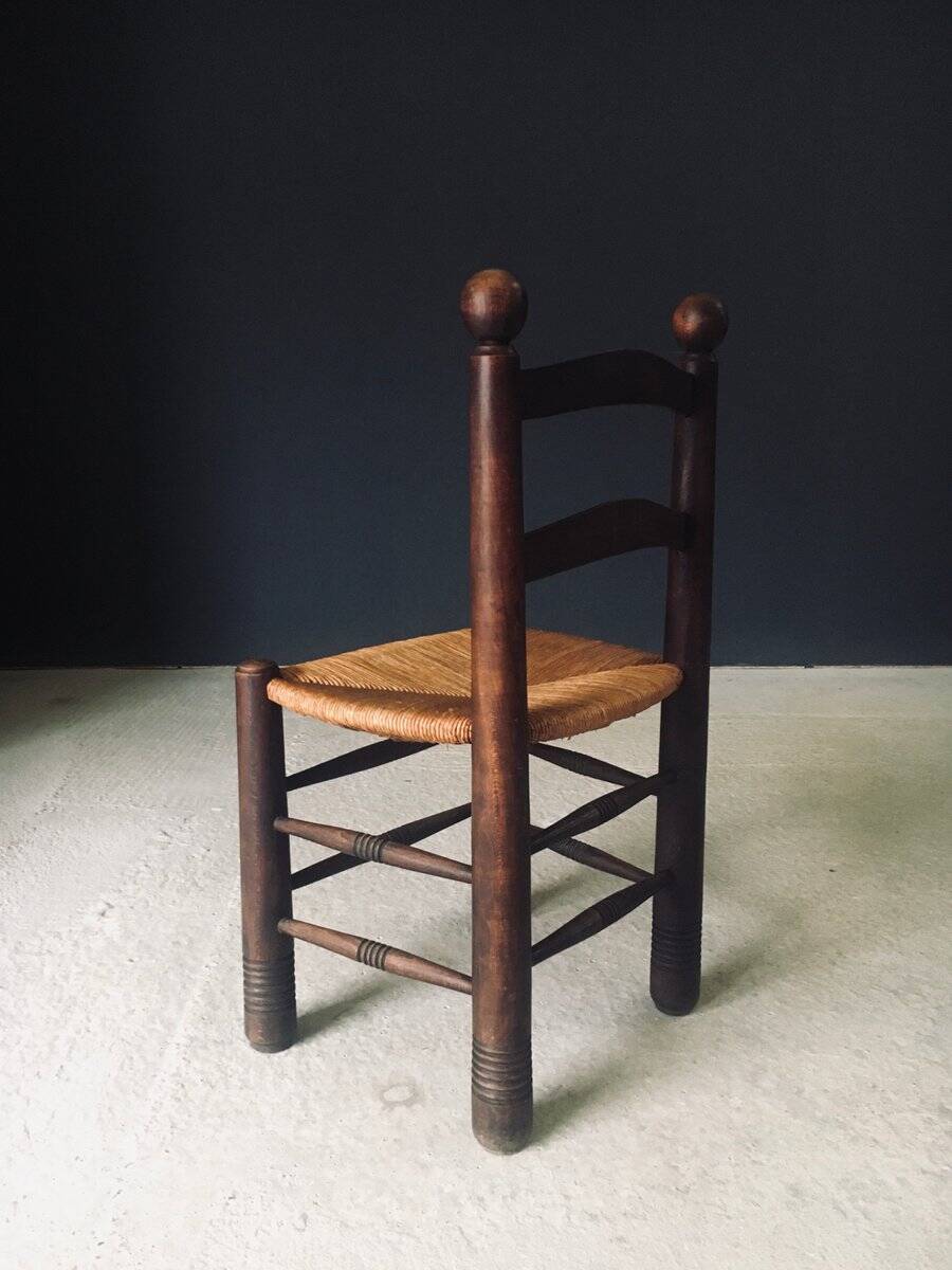 French Provincial Dining Chairs by Charles Dudouyt, France, 1940s, Set of 6