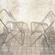 Set of 2 vintage DESIGN PLIA chairs by Giancarlo Piretti for Castelli Italy 1960s