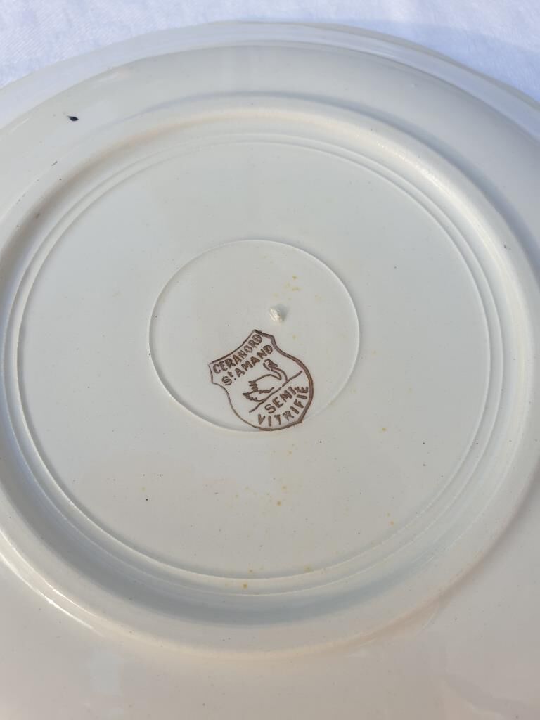 Series 11 plates stagecoach Céranord St Amand vintage 1960