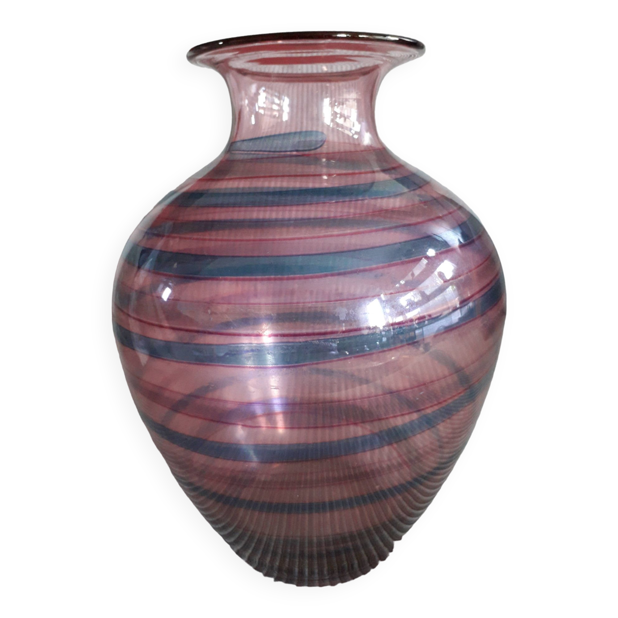 Large vintage blown glass vase