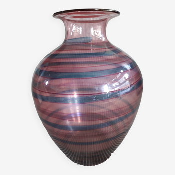 Large vintage blown glass vase