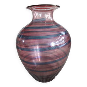 Large vintage blown glass vase