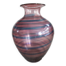 Grand vase vintage en verre soufflé
