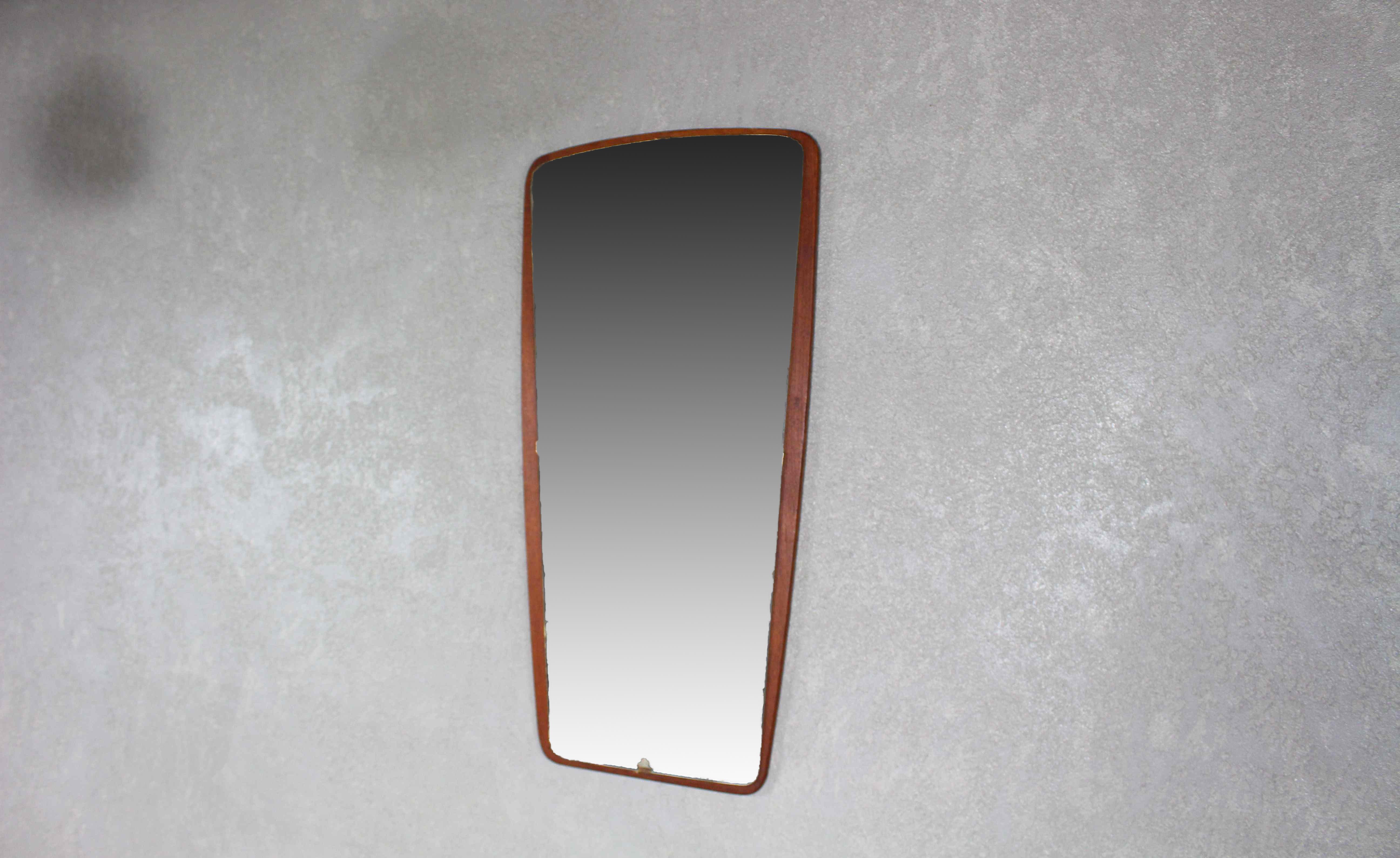 Danish mid century  teak mirror, 1960s