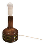 Ceramic/stoneware table lamp, Danish from the 1970s-1980s, earth and green colors