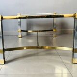 Hollywood Regency Style Chrome Coffee Table