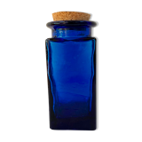 Bocal en verre bleu cobalt
