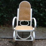 Antique caned rocking chair