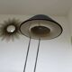 1980s lamp, Memphis style, chrome metal and granulated black paint.