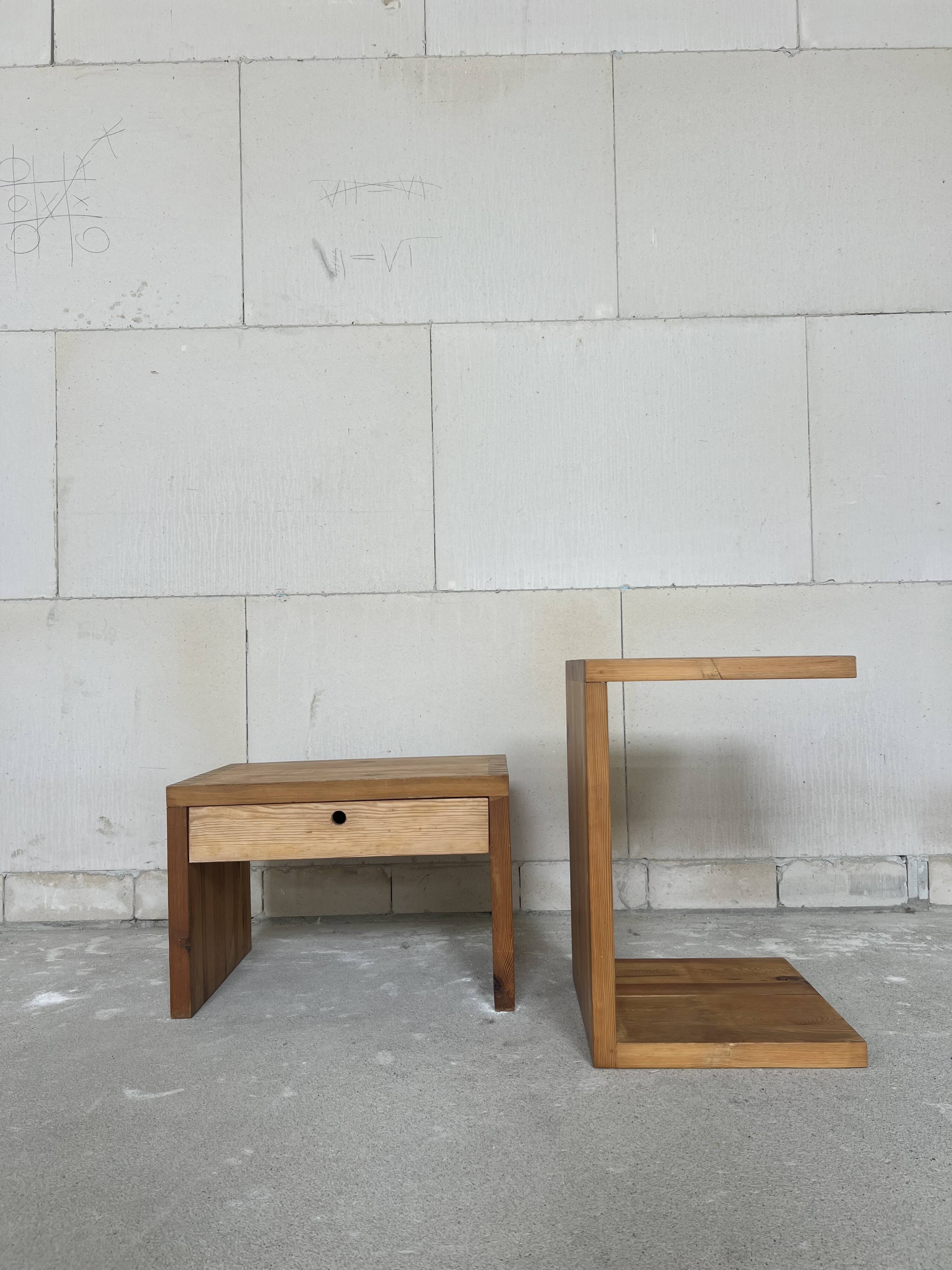 Pair of Ate van Apeldoorn Pine Nightstands. Netherlands, 1970s need some TLC