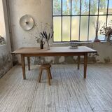 Table de ferme en pin et chêne