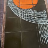 Table basse céramique bois style Vallauris