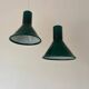 Vintage 2x Holmegaard P&T pendant - Michael Bang - Danish glass design lamp