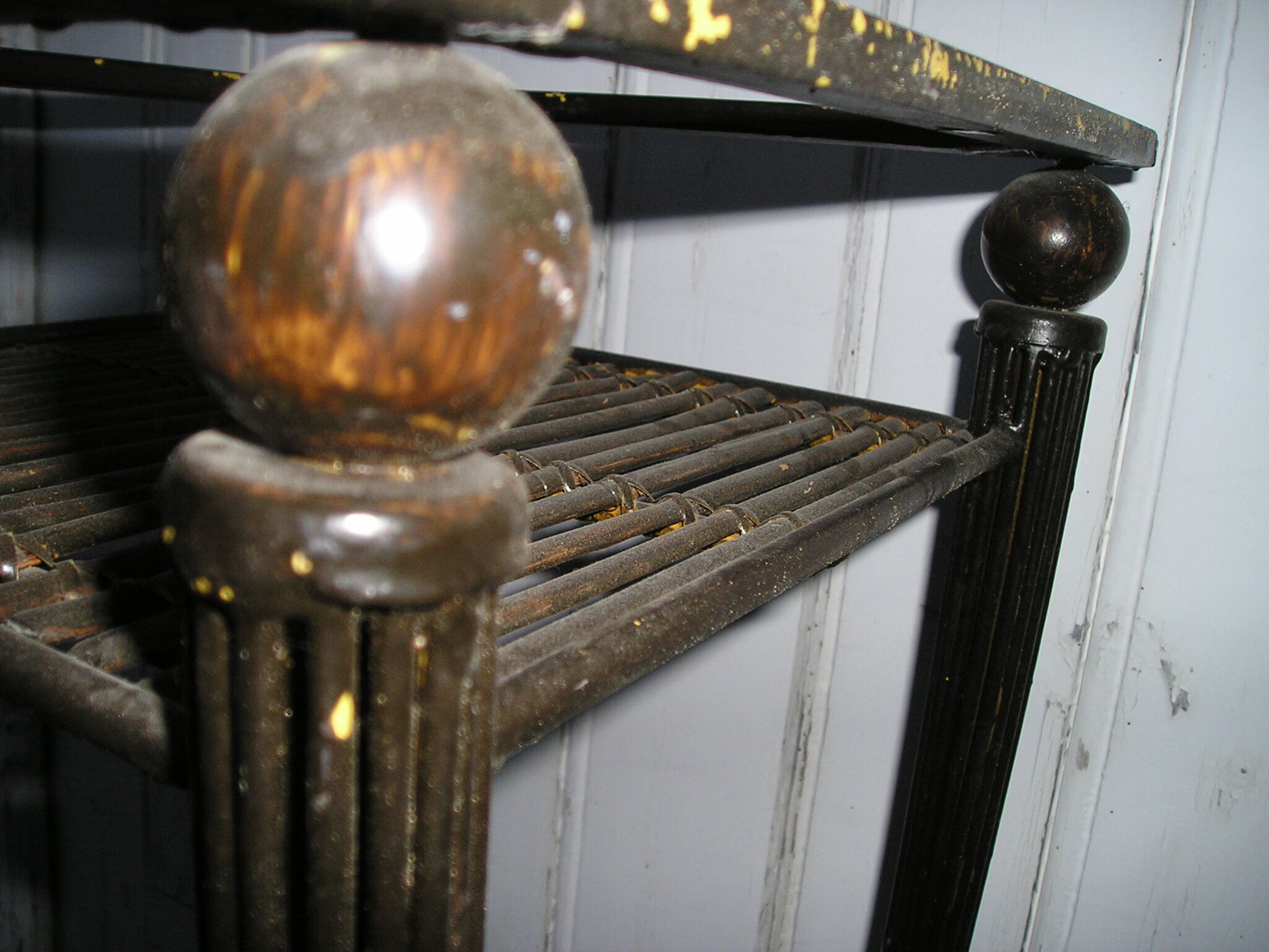 Metal and glass top side table