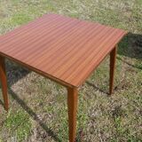 Pair of square wooden bistro tables 80 x 80 cm