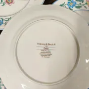 Set of 6 Large Flat Plates Villeroy & Boch "Delia" Vintage 26.5cm