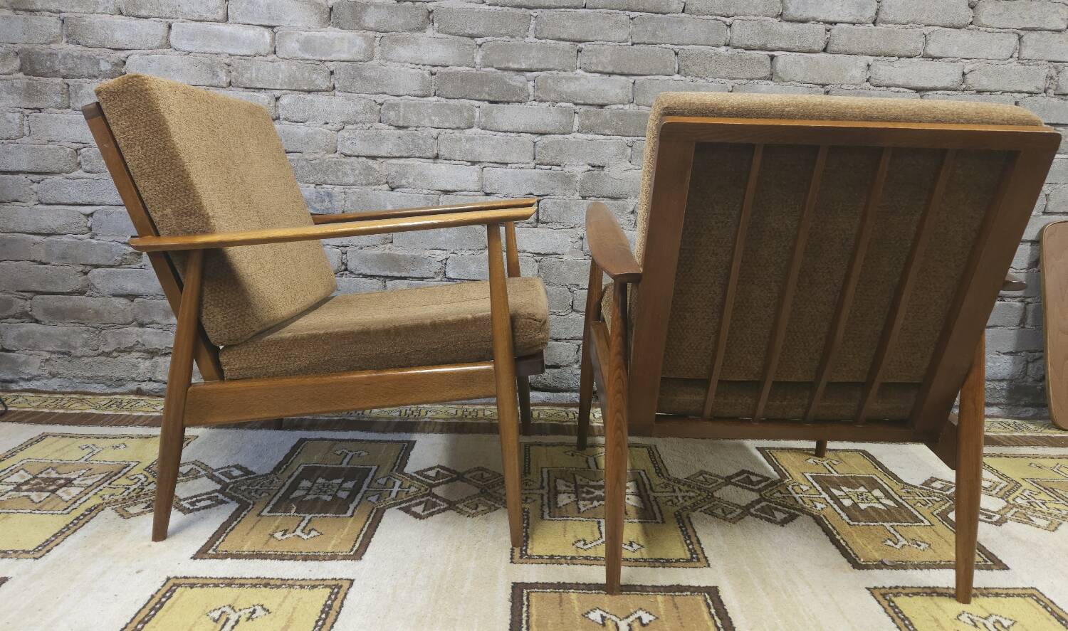 Paire de fauteuils scandinave en teck 1960