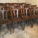 Lot of 20 brasserie-style bistro chairs 1960's
