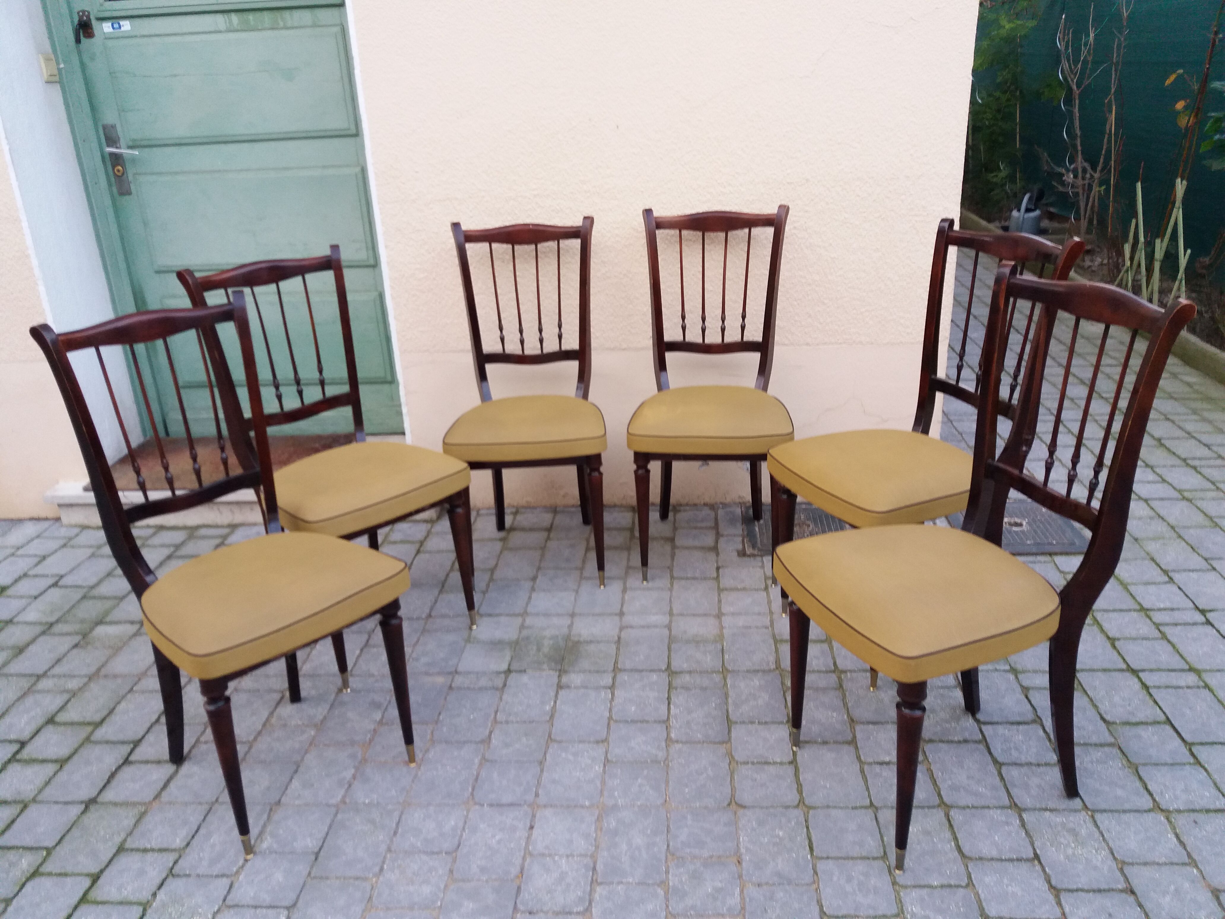 Set of 6 chairs vintage 60 feet fuseles
