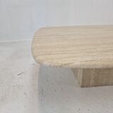 Italian coffee table in travertine 1980's