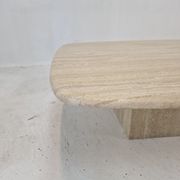 Italian coffee table in travertine 1980's