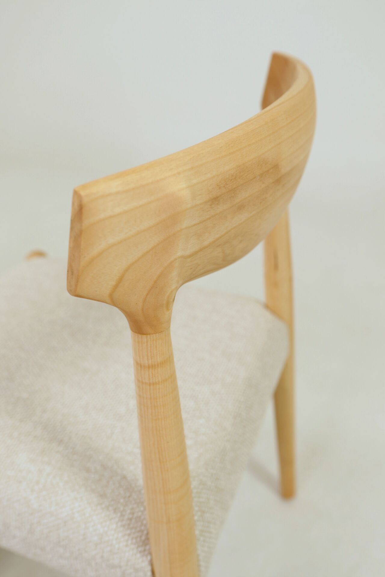 Pair of linen dining chairs