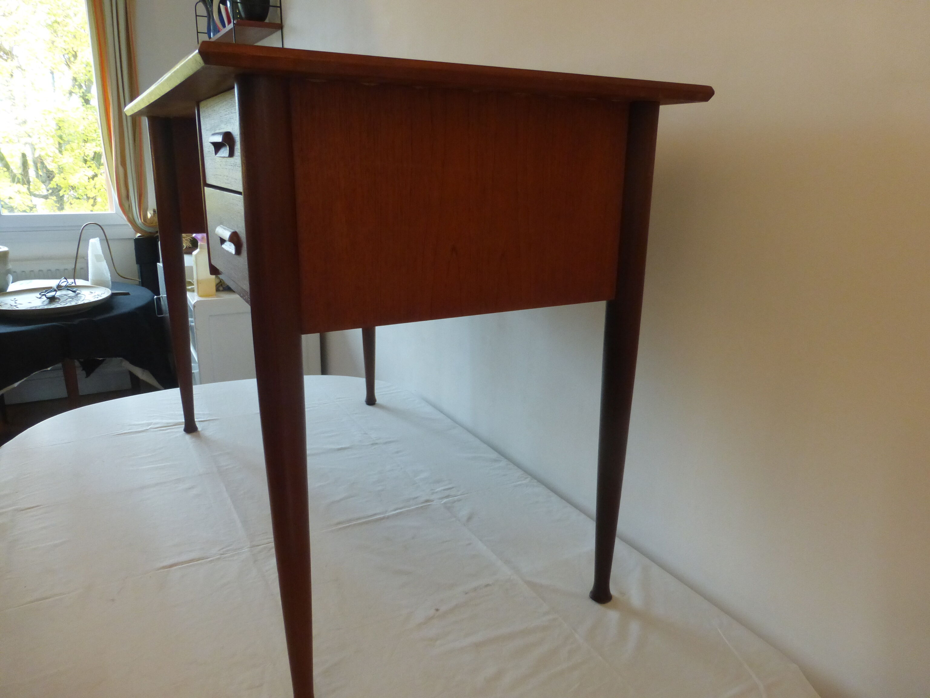 Scandinavian desk massive teak