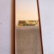Grand miroir mural en bois vintage