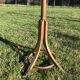 Curved wooden parrot coat door