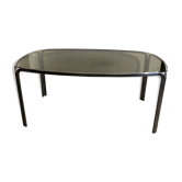 Table à manger verre et chromé 1970