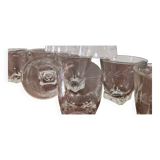 Set of 9 French Cordial BVB aperitif glasses