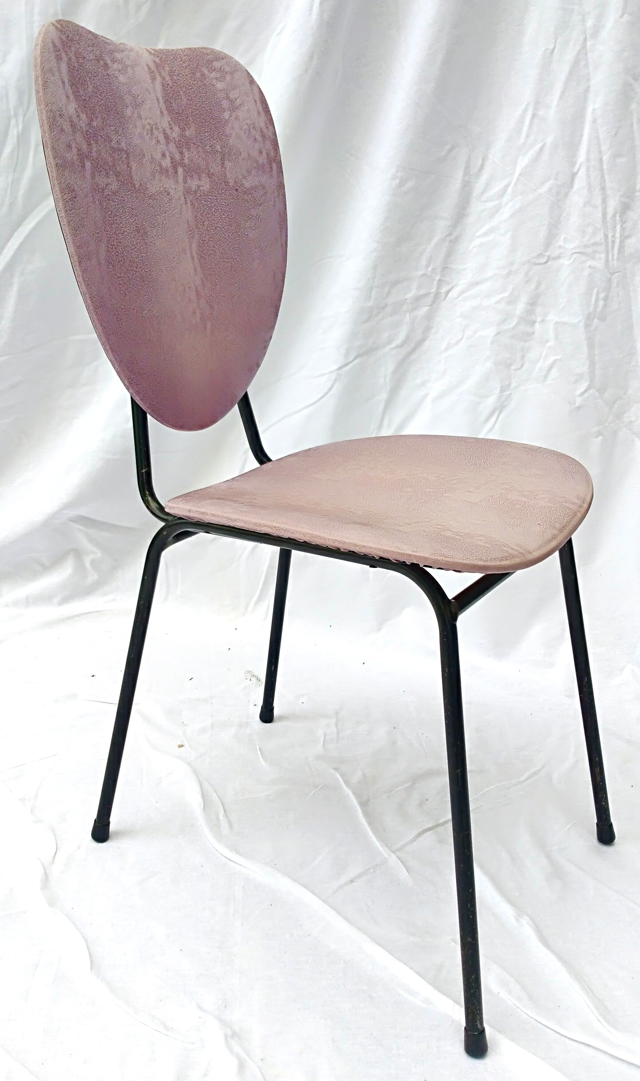 Chair 60s skaï old pink