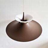Brown 'Radius I' pendant lamp by Erik Balslev for Fog & Mørup, Denmark 1970's