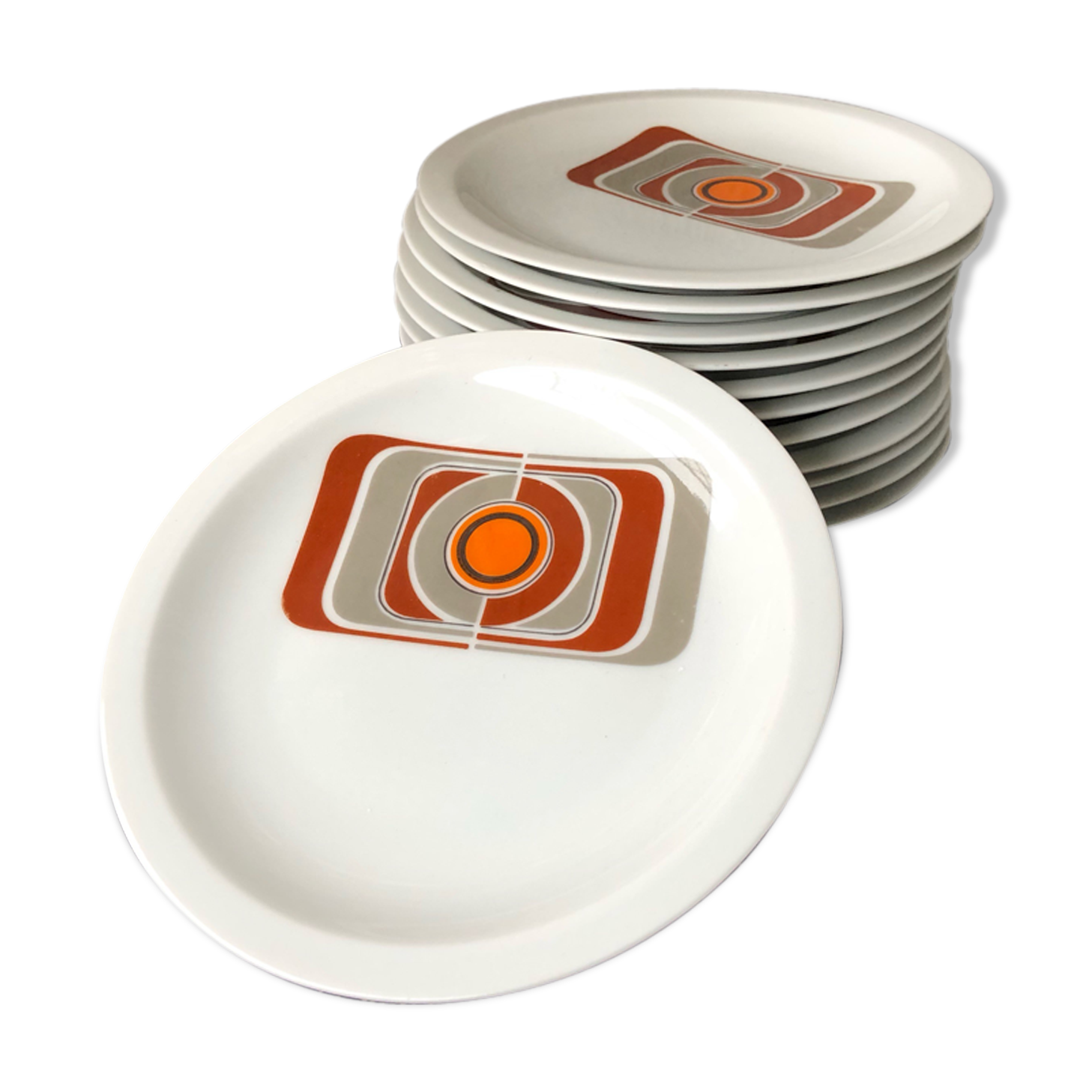 Plates Bareuther Waldsassen décor seventies