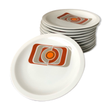 Plates Bareuther Waldsassen décor seventies