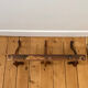 Thonet curved wood wall coat rack with 3 hooks, late 19th century