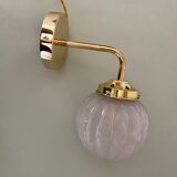 Vintage art deco glass globe elbow lamp