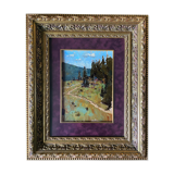HSP table "the wooded meadow" Ukrainian school XX signed + frame