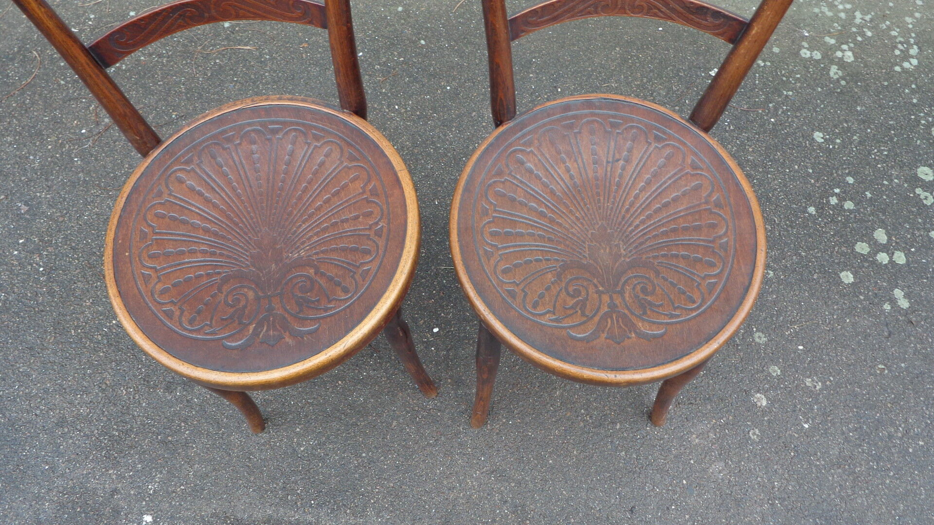 Duo of kohn bistro chairs