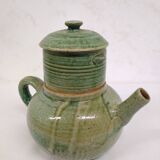 Stoneware teapot signed Pierre Lion
