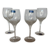 Set of 4 vintage Sèvres Primavera crystal stemware