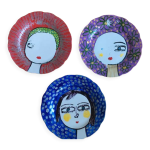 lot de 3 assiettes