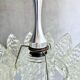 Ice Glass Lamp, Mid-Century Acrylic Pendant Light, Kalmar Era Ceiling Lamp