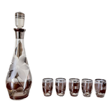 Bohemian crystal liquor service