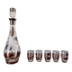 Service à liqueur en cristal de bohème