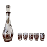 Service à liqueur en cristal de bohème
